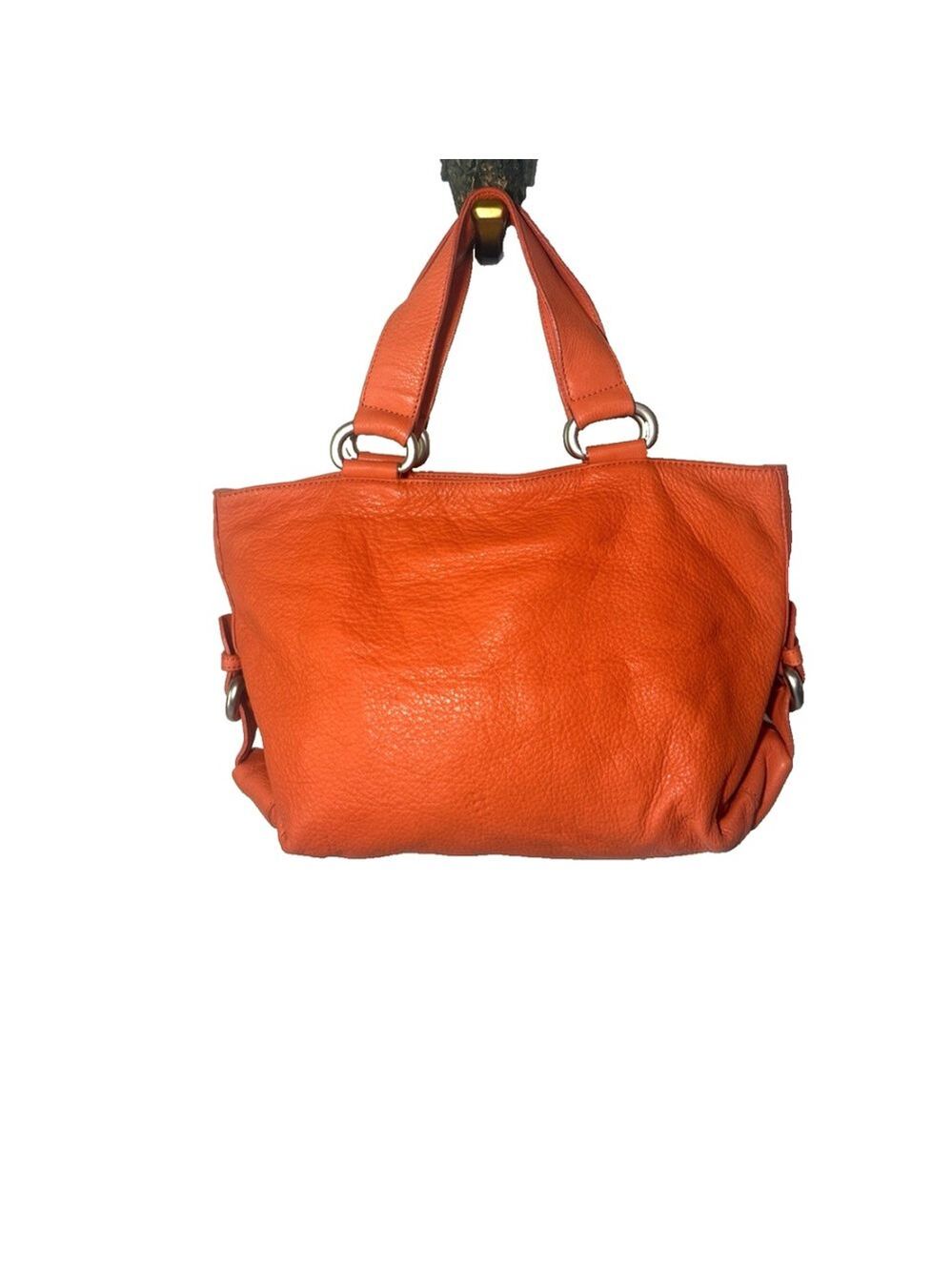 Lupo Shoulder Bag Purse Handbag Leather ORANGE
